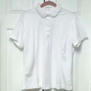 White Dri-Fit Short Sleeve Polo Shirt